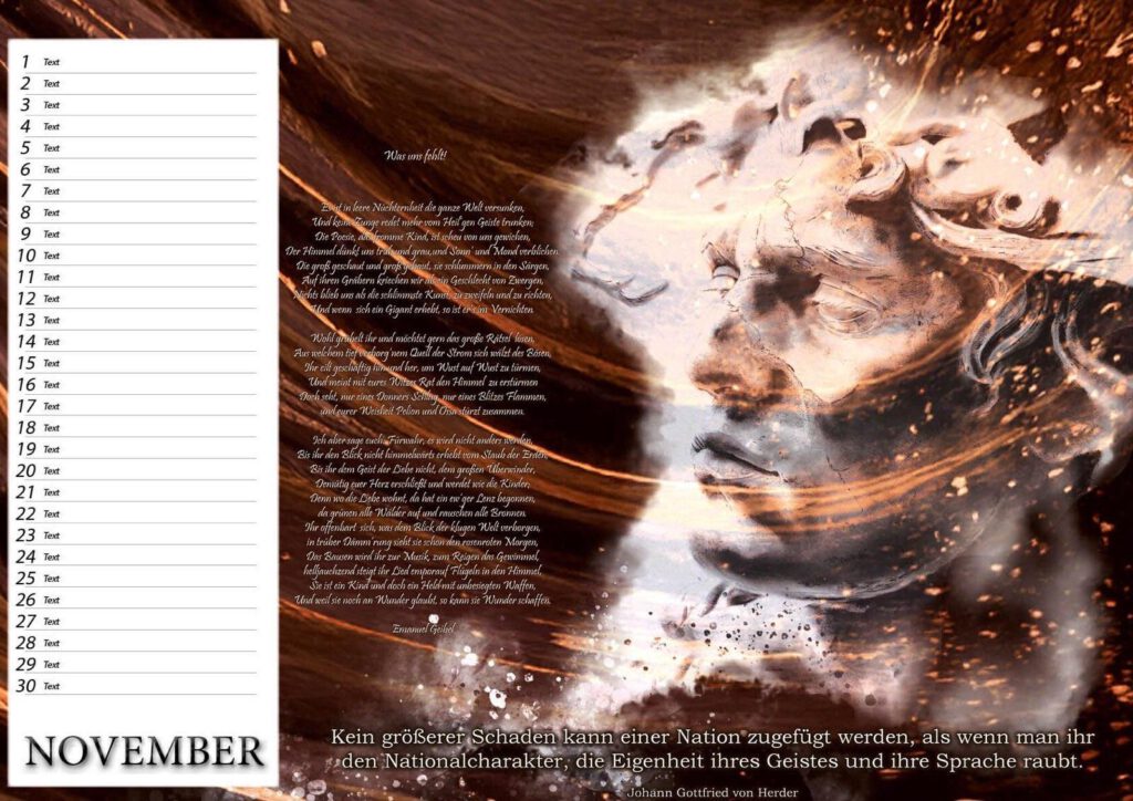 Soldatenkalender 2026 November